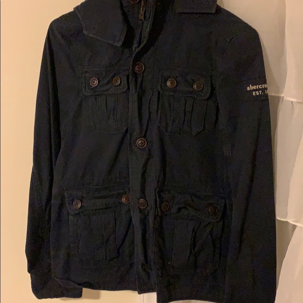 Boys navy blue utility jacket